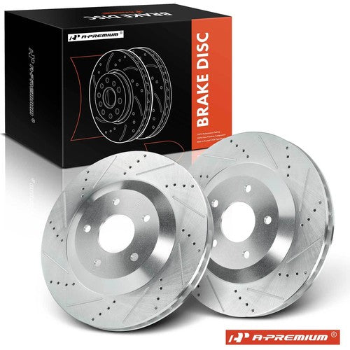 R1 Concepts Brake Rotor- D/S - Silver Fits Cadillac XLR