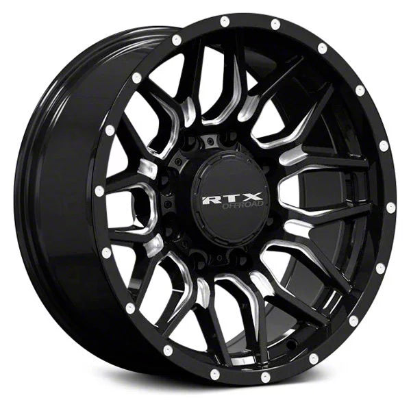 CLAW 20X9 6X139.7 ET0 CB106.1 GLOSS BLACK MILLED WITH RIVETS