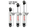 Ridetech HQ Series Shock Absorber Single Adjustable 5.25in Stroke Eye/Eye Mounting 10.65in x 15.9in