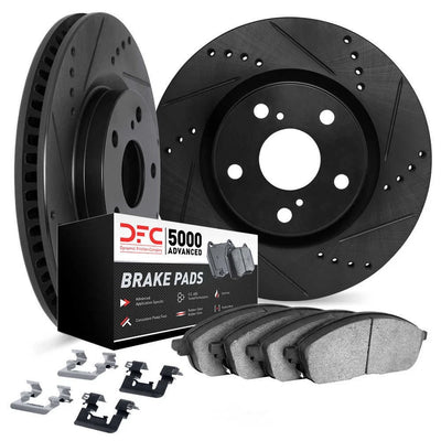 R1 16-21 Honda Civic Front & Rear Drill/Slot Silver Rotors w/Ceramic Pads