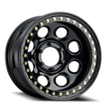 Aluminum Wheels 17x9.5 Rock 8 RT81 Gloss Black Beadlock Offset 6 on 139.7 Bolt Pattern 107.95 Bore Raceline