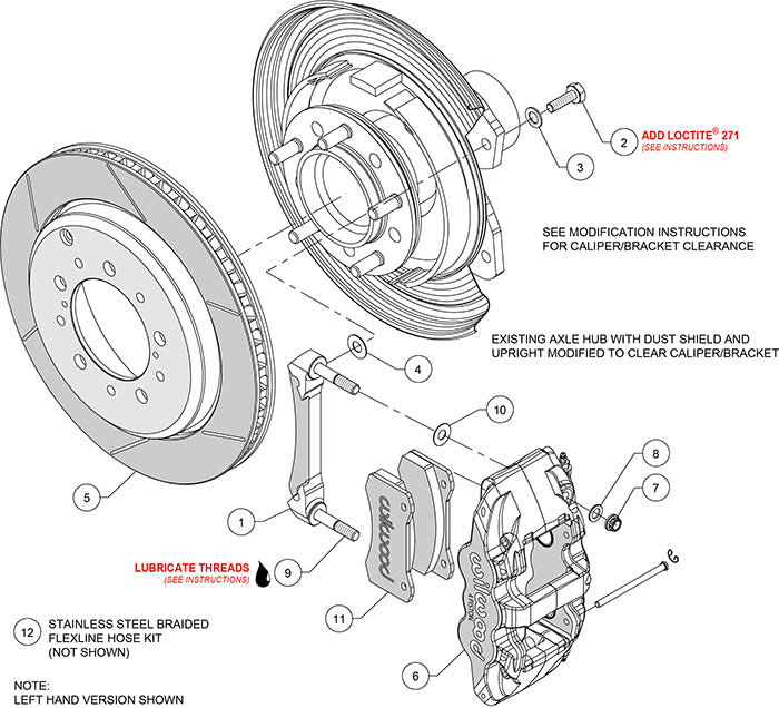 Wilwood red auto part