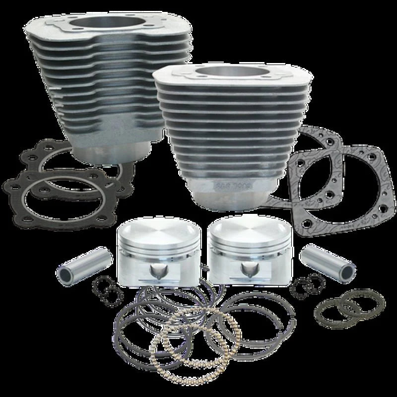 S&S Cycle 84-99 BT 88in 3 5/8in Big Bore Cylinder & Piston Kit - Natural