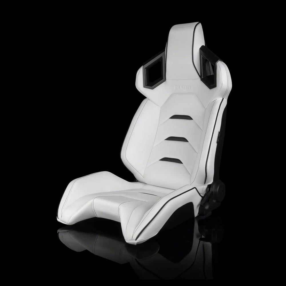 Braum Alpha X Series Sport Seats - White Black - BRR5-WHBK