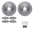 R1 Concepts Brake Rotor- Blank with Optimum Oe Pads Hdw Fits Audi A6
