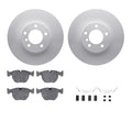 R1 Concepts Brake Rotor- Carbon Coated with Ceramic Pads Hdw Fits BMW 530i