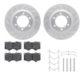 R1 10-24 Lexus GX460 Front Drill/Slot Carbon Coated Rotor Set w/Optimum Pads