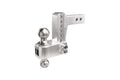 2.0IN SHANK ALUMINUM HITCH 4IN DROP/RISE W/ STAINLESS STEEL DUAL BALL