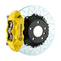 Brembo 15-18 M3 Excl CC Brakes Rr GT BBK 4Pis Cast 380x28 2pc Rotor Slotted Type3-Yellow