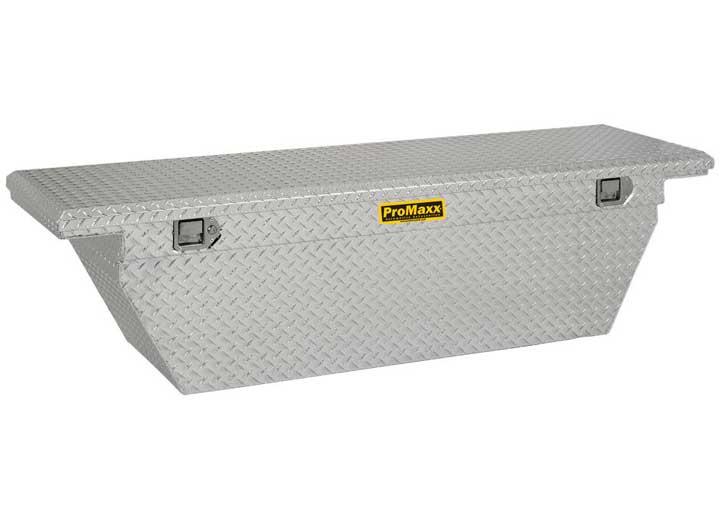 72IN ALUMINUM SINGLE LID CROSSOVER TOOLBOX DEEP LOW PROFILE ANGLED