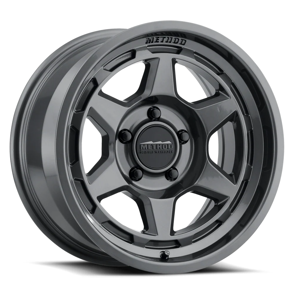 Method MR708 Bead Grip 17x8.5 / 0mm Offset / 5x5 BP / 71.5mm CB - Gloss Titanium