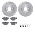 R1 Concepts Brake Rotor- Blank with Optimum Oe Pads Hdw Fits BMW 540i
