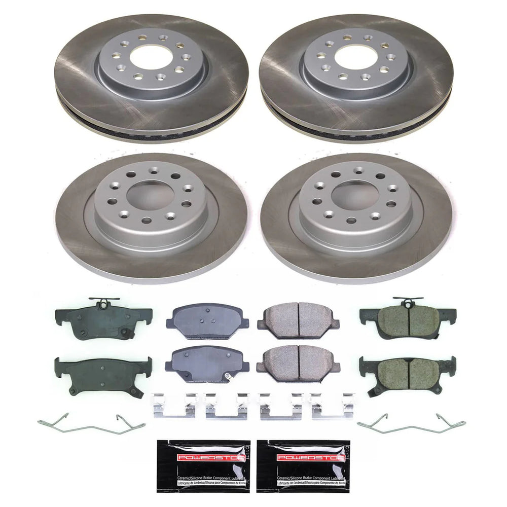 Power Stop 17-18 Buick Envision Front and Rear Semi-Coated Rotor Kit