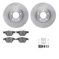 R1 Concepts Brake Rotor- Blank with Optimum Oe Pads Hdw Fits BMW 525i
