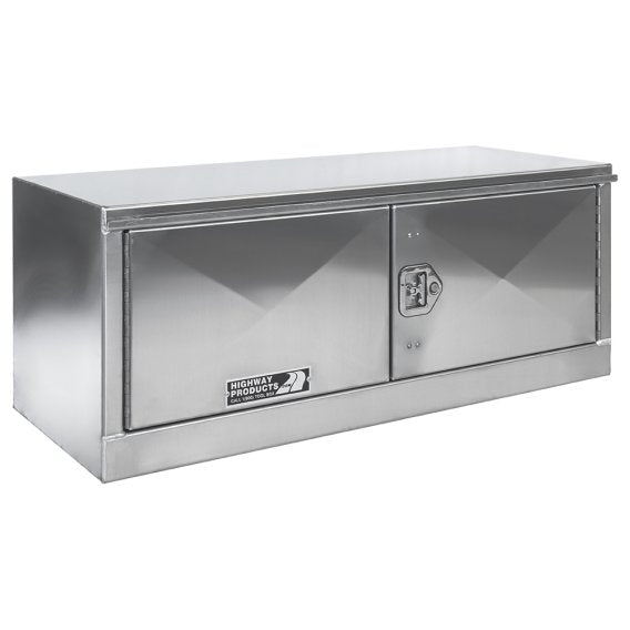 60 X 18 X 24 ALUMINUM DOUBLE DOOR UNDERBODY TOOL BOX RIGHT HAND OPEN