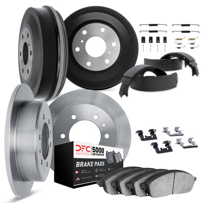 DFC 81-85 Toyota 4Runner Front & Rear Rotors with 5000 Advanced Brake Pads w/Drums/Shoes/Hardware