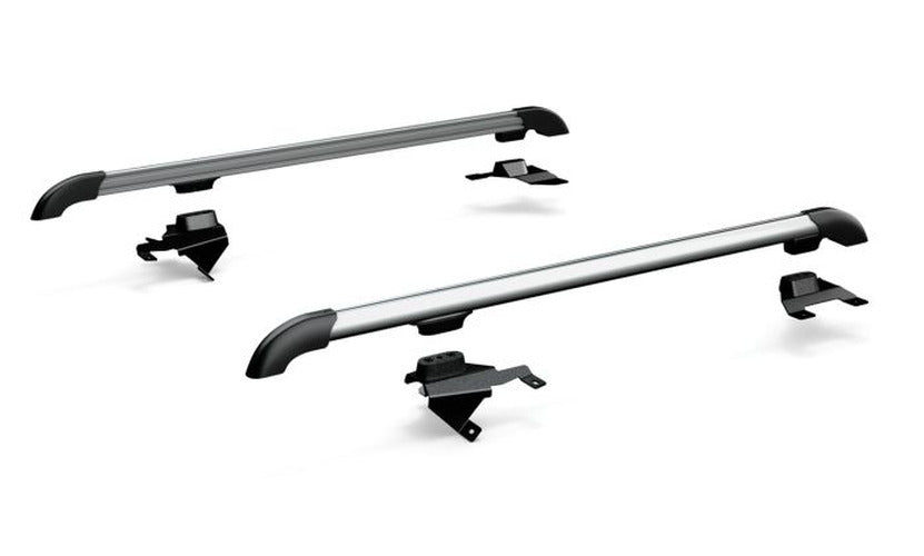~(28 lbs. 51X10X9)~ JK Nebo Roof Rack Main Silver Rail Kit