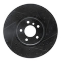 R1 08-19 BMW X5 Front Right Drilled & Slotted Black Brake Rotor