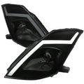 PROJECTOR HEADLIGHTS MATTE BLACK HOUSING SMOKED LENS - FIT OE HID MODELS ONLY - SWITCHBACK LED LIGHT BAR LED SEQUENTIAL SIGNAL BREATHING LIGHT EFFECT D2R LOW (NOT INCLUDED)