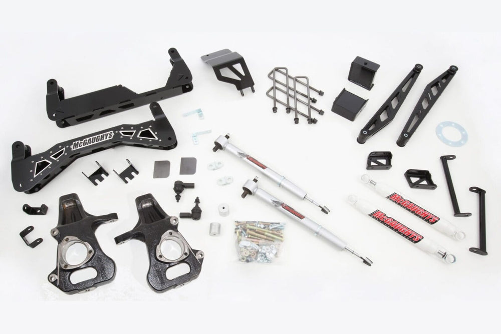 BLACK STAINLESS KIT 2007-2013 2WD 7 in LIFT KIT 1/2 TON GM TRUCK W/ ADJUSTABLE FRONT STRUTS AND REAR SHOCKS