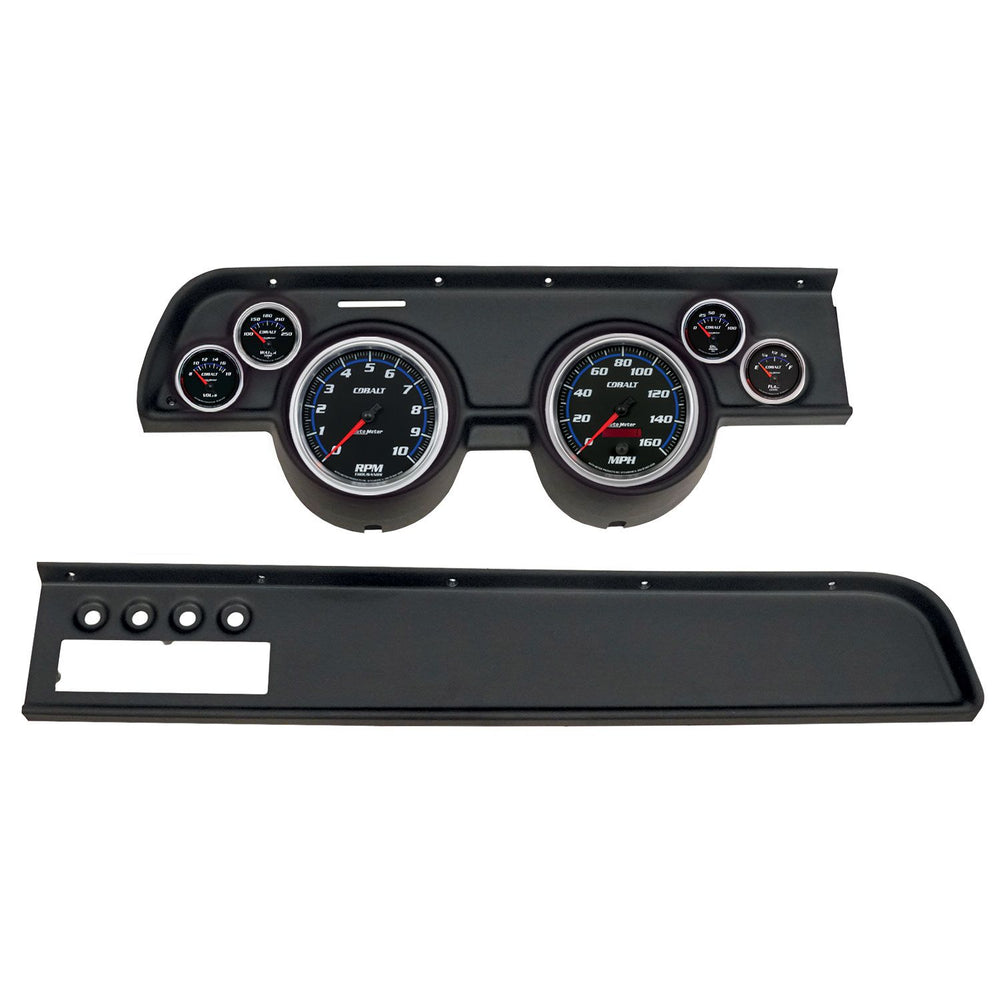 6768 MERCURY COUGAR AC 33/8IN X 2 & 21/16IN X 4 DIRECT FIT DASH KIT COBALT
