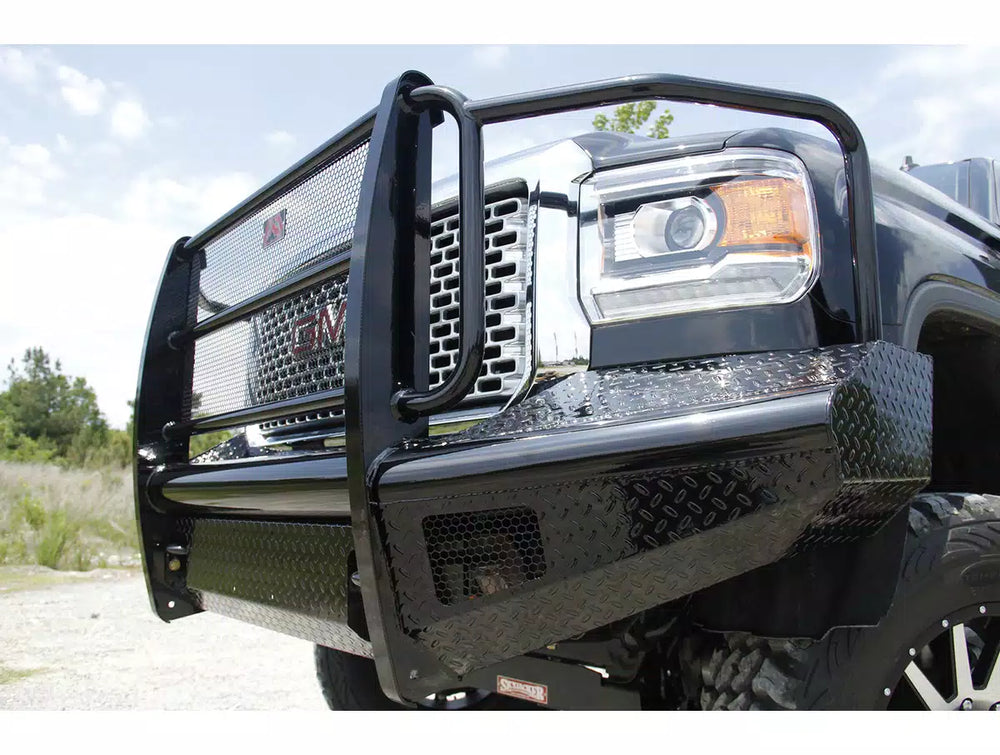 0710 SIERRA 2500/3500 FRONT RANCH BUMPER W/ FULL GUARD W/TOW HOOKS