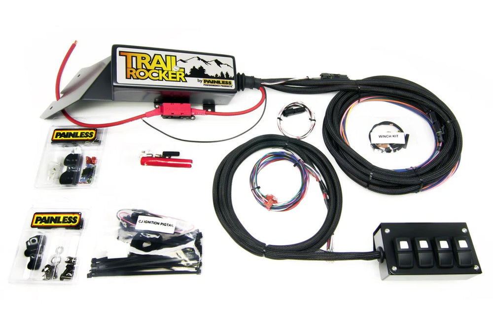 7686 WRANGLER TRAIL ROCKER SYSTEM W/ OVERHEAD 4 SWITCH BOX