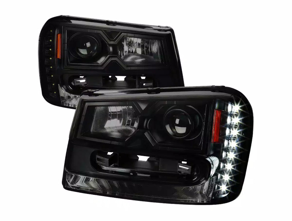 PROJECTOR HEADLIGHTS- SMOKE WITH BLACK HOUSING