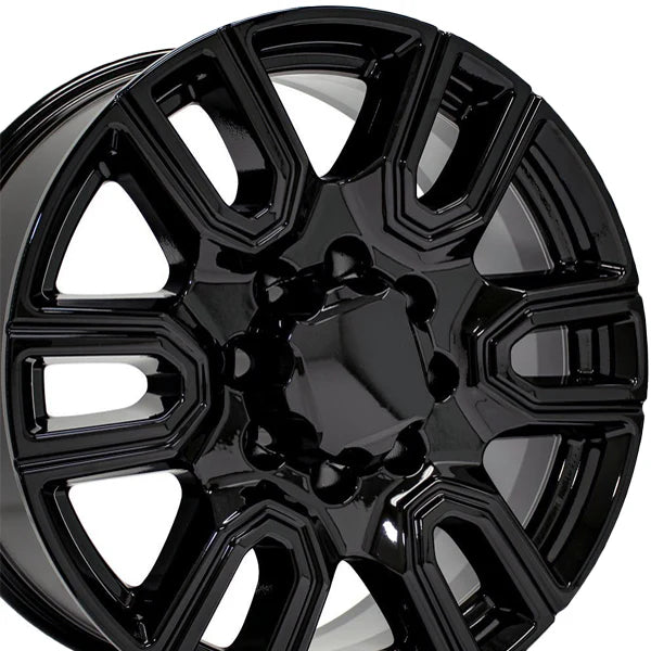 20 IN REPLICA WHEEL FITS GMC SIERRA 2500/3500 CV96B BLACK 20X8.5