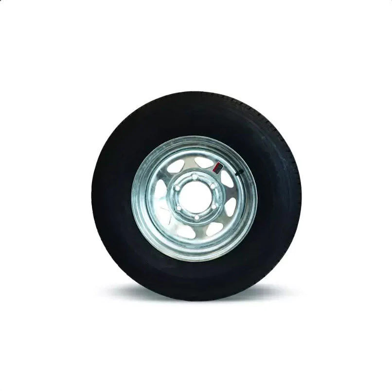 ST225/75D15 MOUNTED ON GALVANIZED SPOKE 15X6 6X5.5