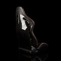 Braum Falcon-S Composite FRP Reclining Seats - Black W Red Stitching - BRR9R-BKRS
