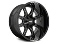 MO970 20X9 8X180 00MM GLOSS BLACK W/ MILLED SPOKE & MOTO METAL ON LIP