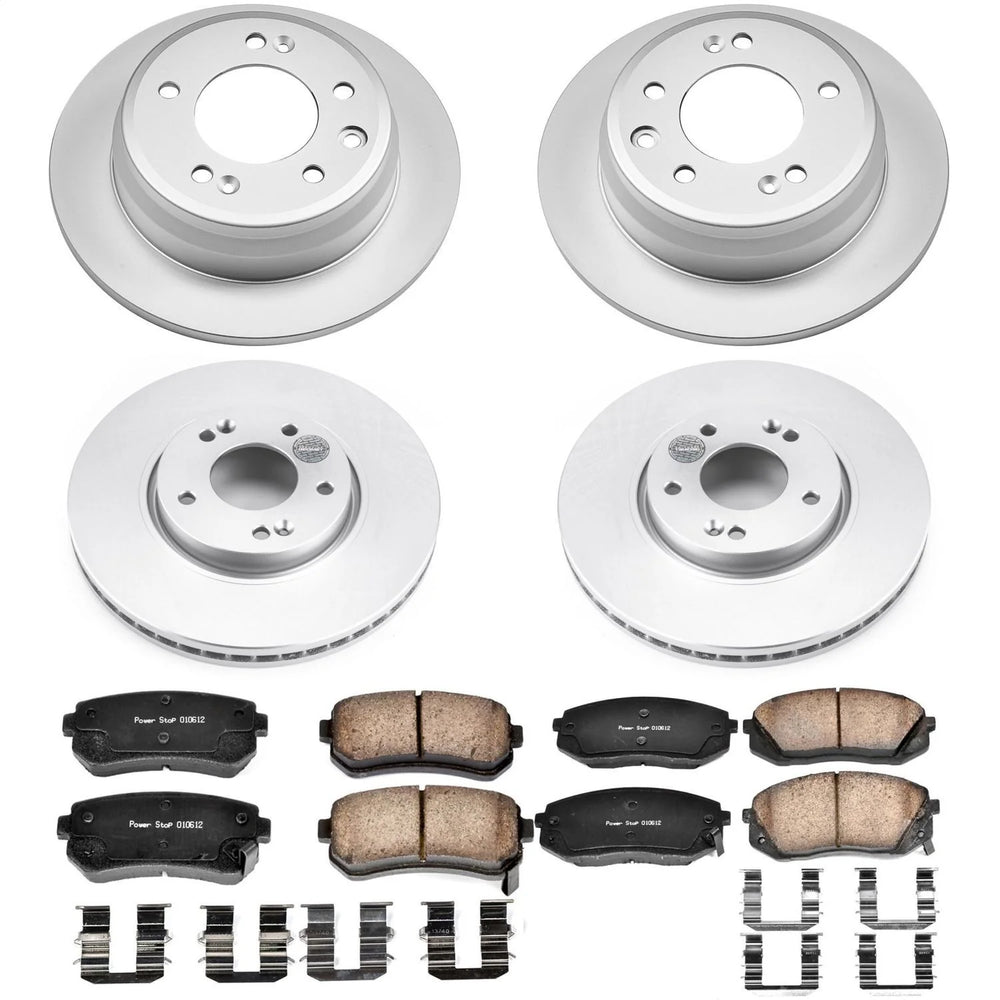 Power Stop 12-16 Kia Sportage Front & Rear Z17 Evolution Geomet Coated Brake Kit