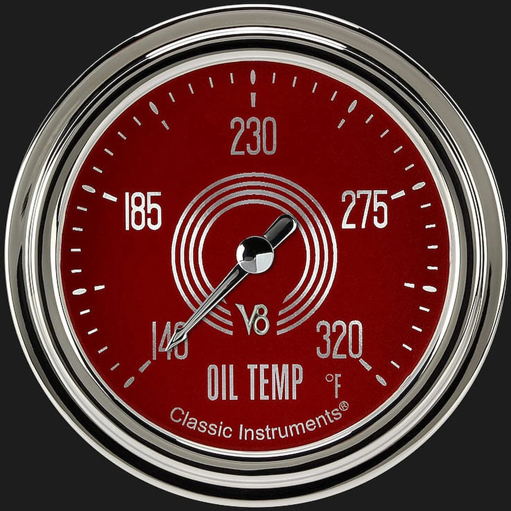 V8 RED STEELIE 2 5/8IN OIL TEMP