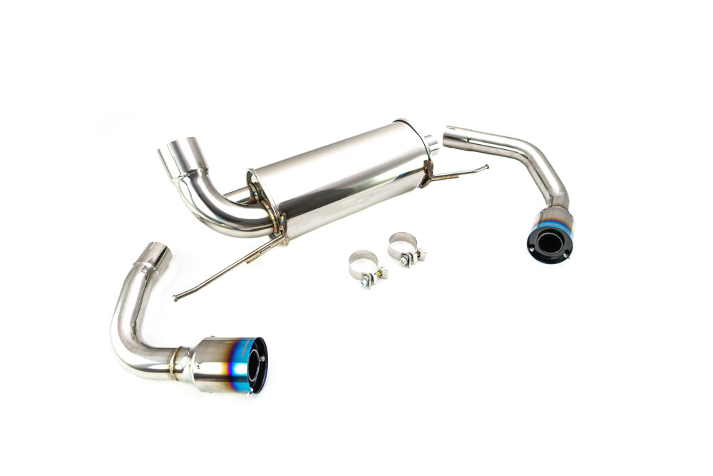 Megan Racing blue axle-back exhaust
