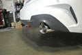 Megan Racing axle-back exhaust detail