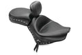 Mustang 07-15 Honda VT750C2 Spirit, 10-20 Phantom Wide Touring 2PC Seat w/Driver Backrest - Black