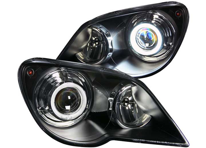 0708 CHRYSLER PACIFICA PROJECTOR HALO BLACK CLEAR (HID COMPATIBLE& CCFL) HEADLI