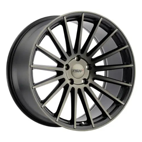 ~(28 lbs. 20X20X11)~ TSW LUCO 18x9.5 5/114.3 ET20 CB76.1 MATTE BLACK W/MACHINE FACE AND DARK TINT