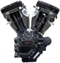 S&S Cycle 06-17 Dyna T124 Black Edition Long Block Engine - Wrinkle Black