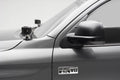 ~(5 lbs. 18X8X3)~ 2014-2017 TOYOTA TUNDRA: Hood Hinges LED Light Bar Mount KIT - By A Pillar - with Two 3 IN Cube Led Work Lights (Includes Universal Wiring Harness) - Bolts On to Hood Hinges - Easy Install