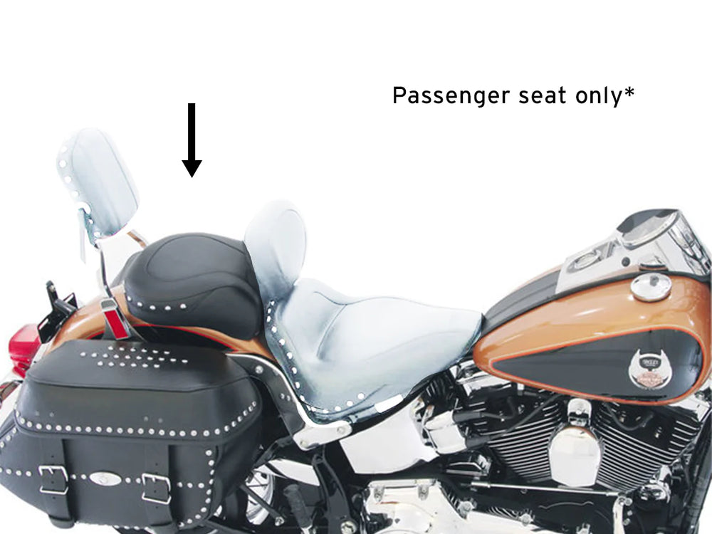 Mustang 00-15 Harley Softail Std Rear Tire Std Touring, Wide Touring Recessed Passenger Seat - Black
