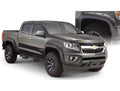 Black Pocket/Rivet Style Smooth Finish 4-Piece Fender Flare Set For 2015-2020 Chevrolet Colorado W/61.7 Inch Bed Bushwacker