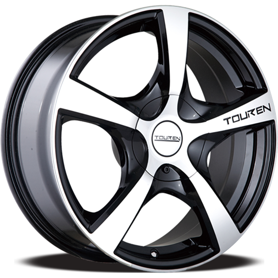 ~(36 lbs. 20X20X9)~ TR9 (3190) BLACK/MACHINED FACE/MACHINED LIP 18X8 5-100/5-114.3 40MM 72.62MM