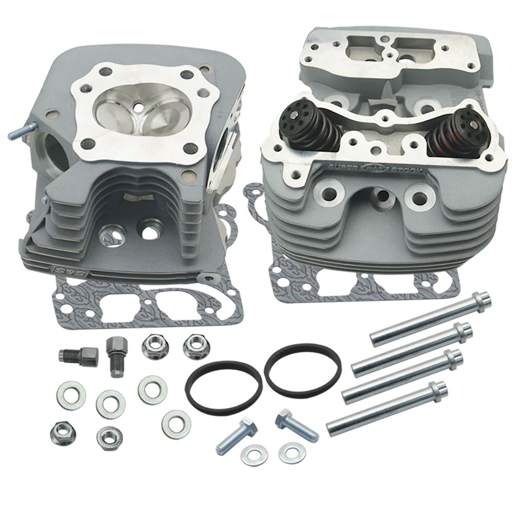 S&S Cycle 08-16 Touring Super Stock 89cc Cylinder Head Kit - Silver