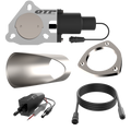 2.75 INCH QTP ELECTRIC EXHAUST CUTOUT DIY COMBO KIT