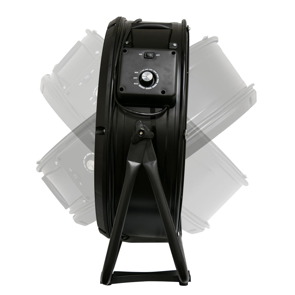 1/2HP 5800CFM 1.8AMPS 24IN DRUM FAN BLACK