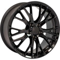 20 IN REPLICA WHEEL CV22 FITS CHEVROLET CORVETTE C7 Z06 RIM 20X10 BLACK WHEEL