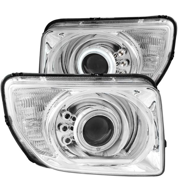 0306 ELEMENT PROJECTOR HALO CHROME CLEAR CCFL HEADLIGHTS (SET)