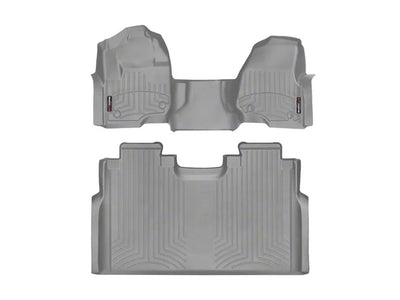 WeatherTech Grey Front and Rear Floorliners - Over The Hump Fits -20-19 F-250 F-350 F-450 F-550 4610321-466974